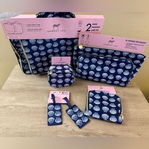 Dabney Lee 7 pc SeaShell Print Packing Cubes/Bags Luggage Tag Travel Set New
